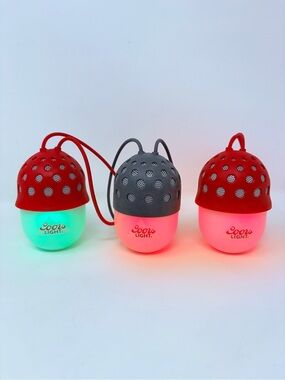 3 X COORS LIGHT BLUE TOOTH LED SPEAKER WITH CHARGER, GRAY & WHITE, MANUAL,